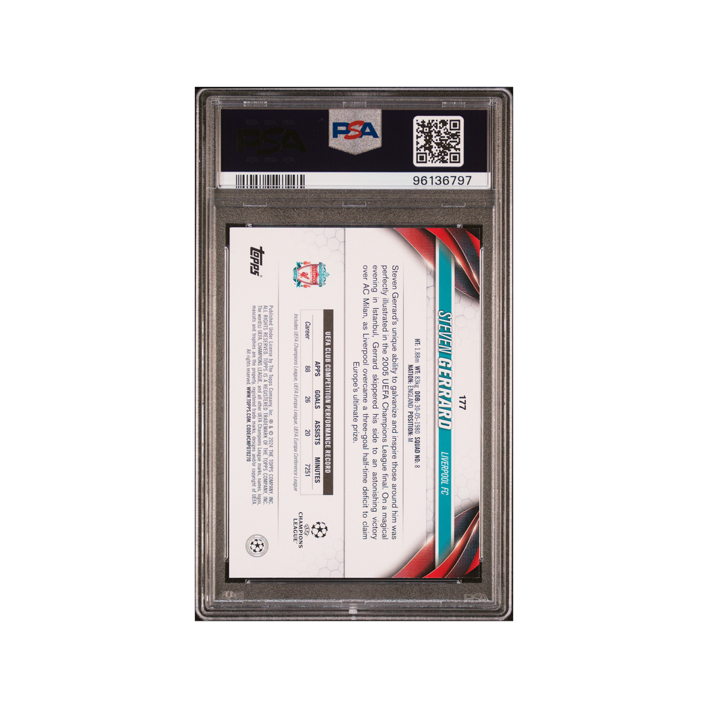 2023/24 Topps UEFA Club Competitions #177 Steven Gerrard SP - PSA 10