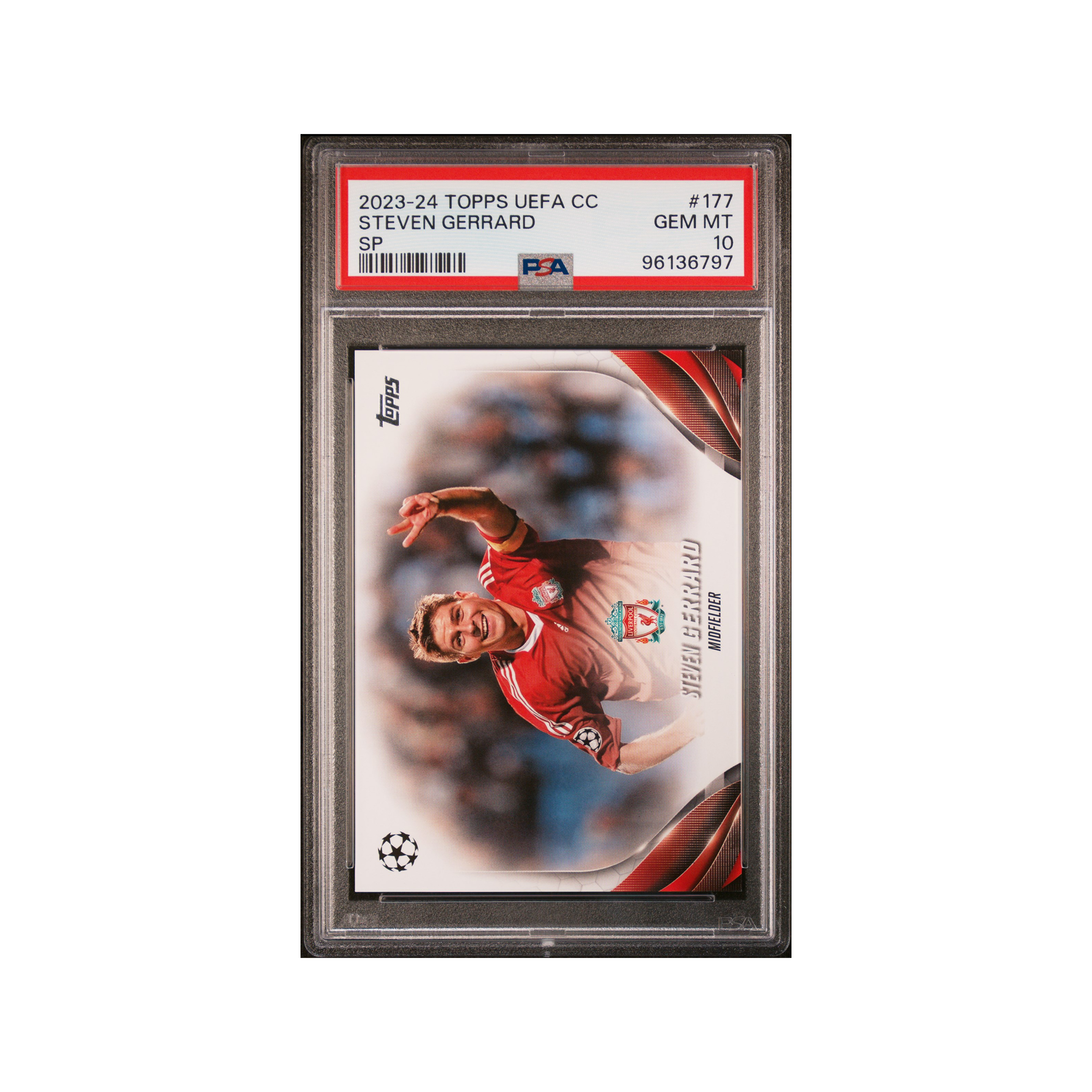 Topps UEFA-Klubwettbewerbe 2023/24 #177 Steven Gerrard SP - PSA 10